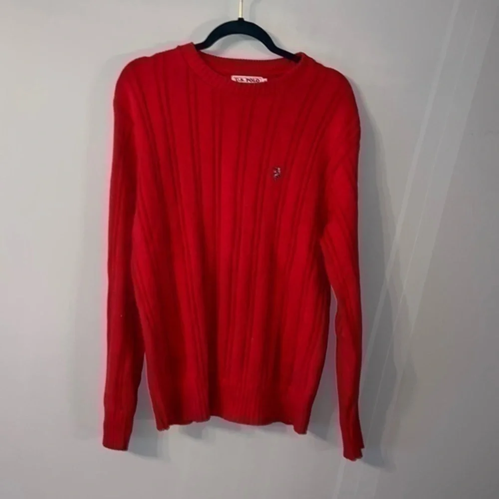 Vintage U.S. Polo Assn. est. 1890 XL red knit mens sweater